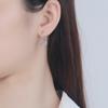 Серьги в форме сердца из стерлингового серебра S925 с цветным цирконием, милые элегантные серьги, серебряные ювелирные изделия