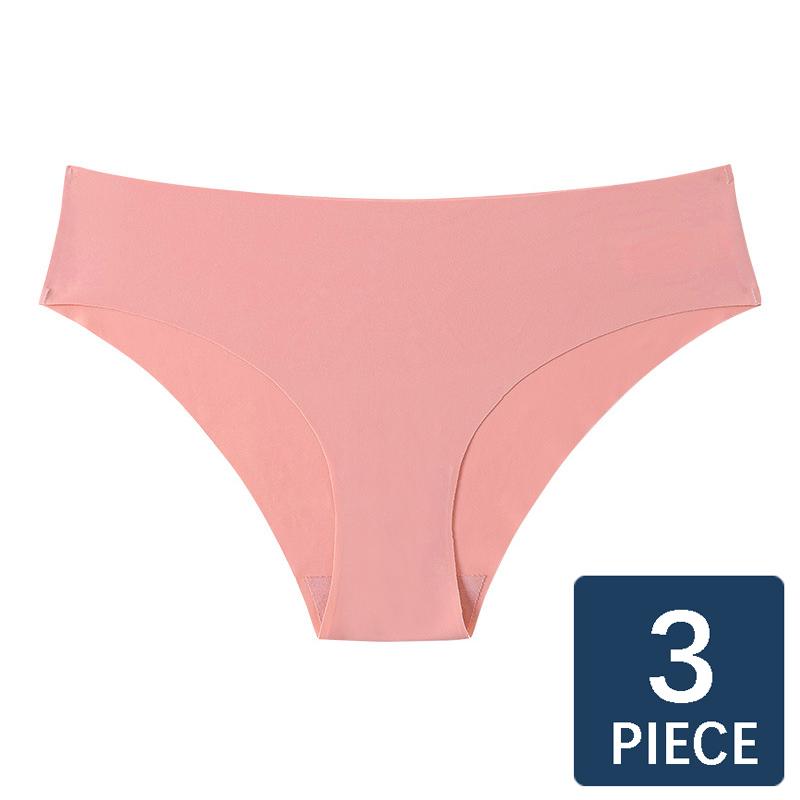 Flarixa 3 шт., бесшовные женские трусики из ледяного шелка, стринги, дышащие удобные женские трусы с низкой талией, женское сексуальное женское белье