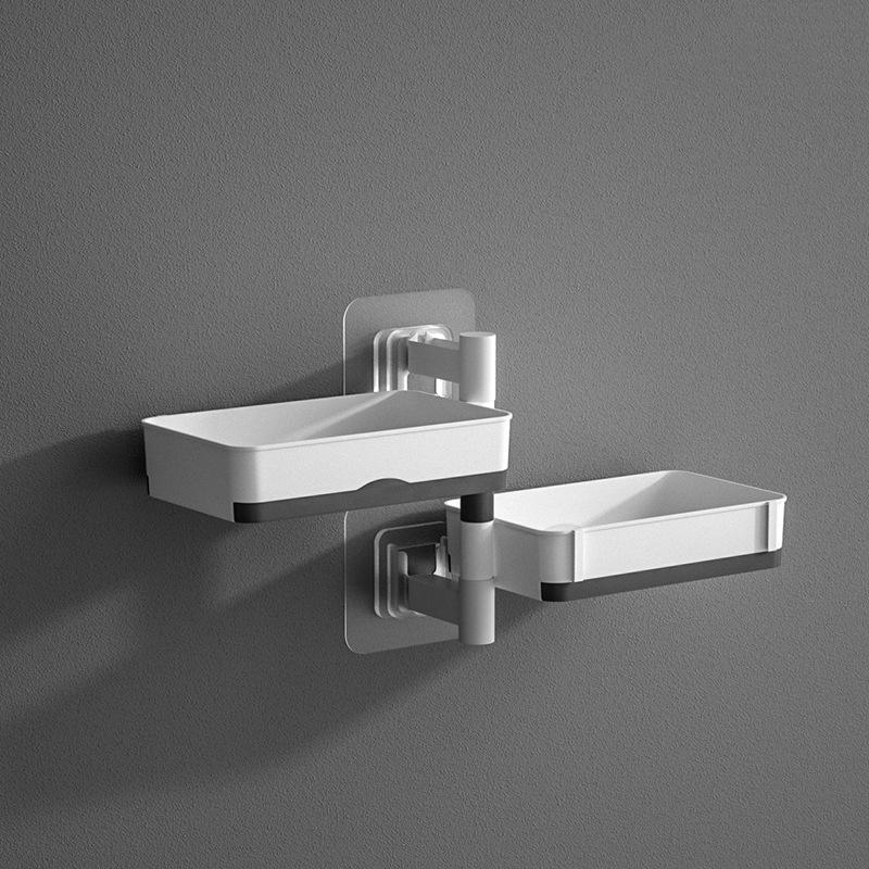Мыльницы для ванной комнаты, 1, 2 слоя, настенная полка для слива мыла, поворотные держатели для мыла на 180 градусов