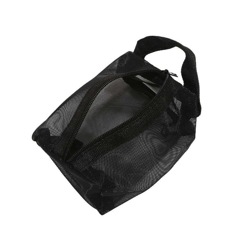Портативная квадратная сетчатая сумка для хранения, квадратный сетчатый кошелек для монет, сетчатый чехол на молнии, косметичка