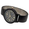 Fieldwork Women's Analog Watch with Metal Band and Accordion Strap, Stainless Steel, One-Color Sofja Black (JN040-5)