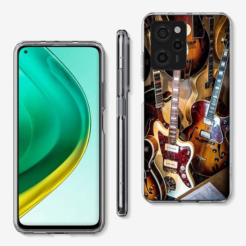 Retro rock Music Electric Guitar Phone Case For Xiaomi Poco F7 Ultra X7 X5 X6 F6 Pro M5S M6 X3 X4 Mi 15 14 12T 11T 10T F5 F3 M4
