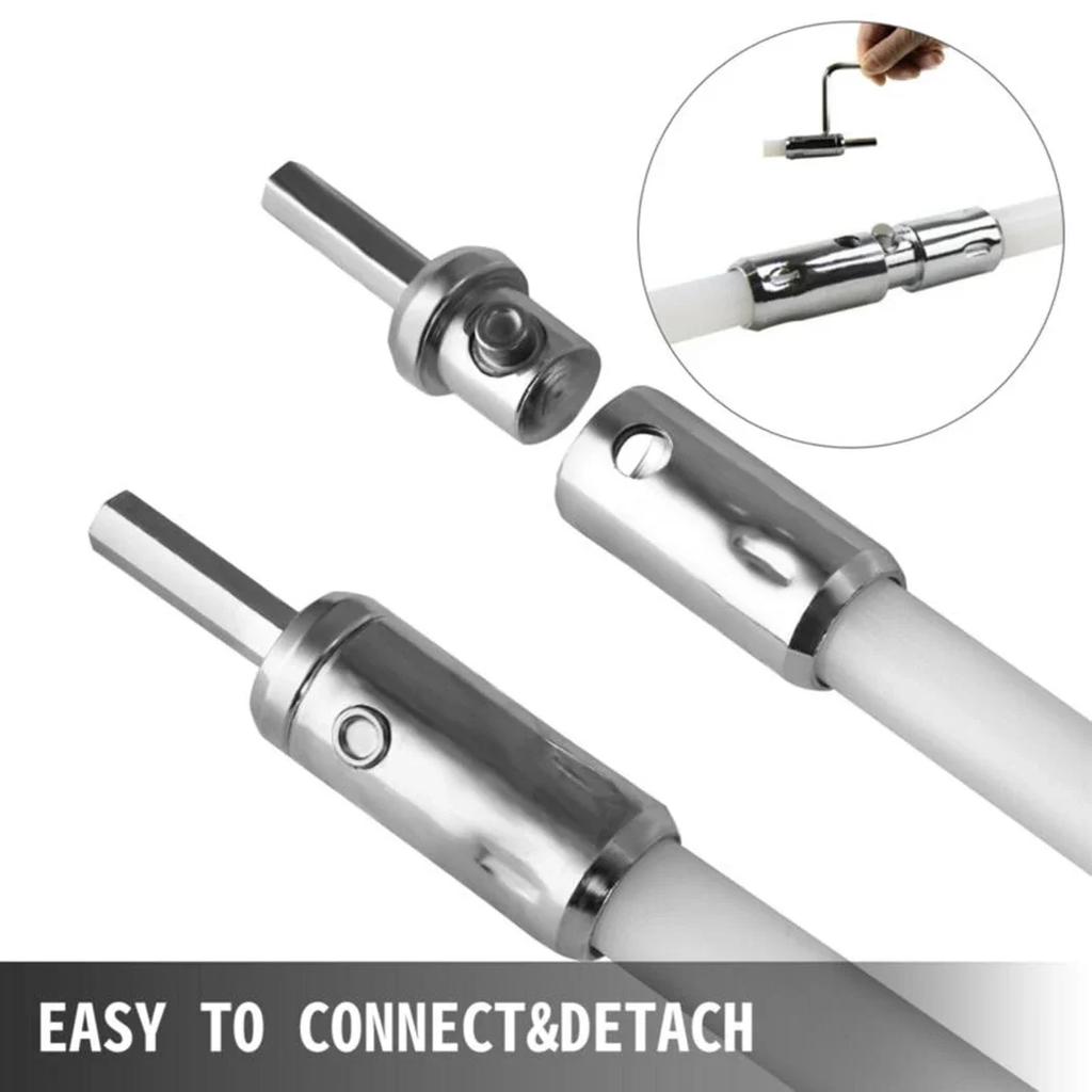 Наборы для чистки стержней Щетка для чистки камина Гибкая щетка для чистки дымохода Детали для дома 10 футов Аксессуары Щетка для системы Дымоход