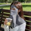 2026   Маска для защиты от солнца из ледяного шелка, на все лицо, UPF50+, УФ-защита, шарф на шею, дышащая, солнцезащитная маска для лица, маска для езды на велосипеде