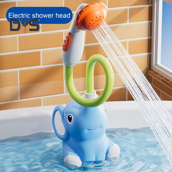 Слон Детская ванночка для душа Водонепроницаемые игрушки для купания Слон Насос Аксессуар для ванны Подарок для новорожденных Малышей
