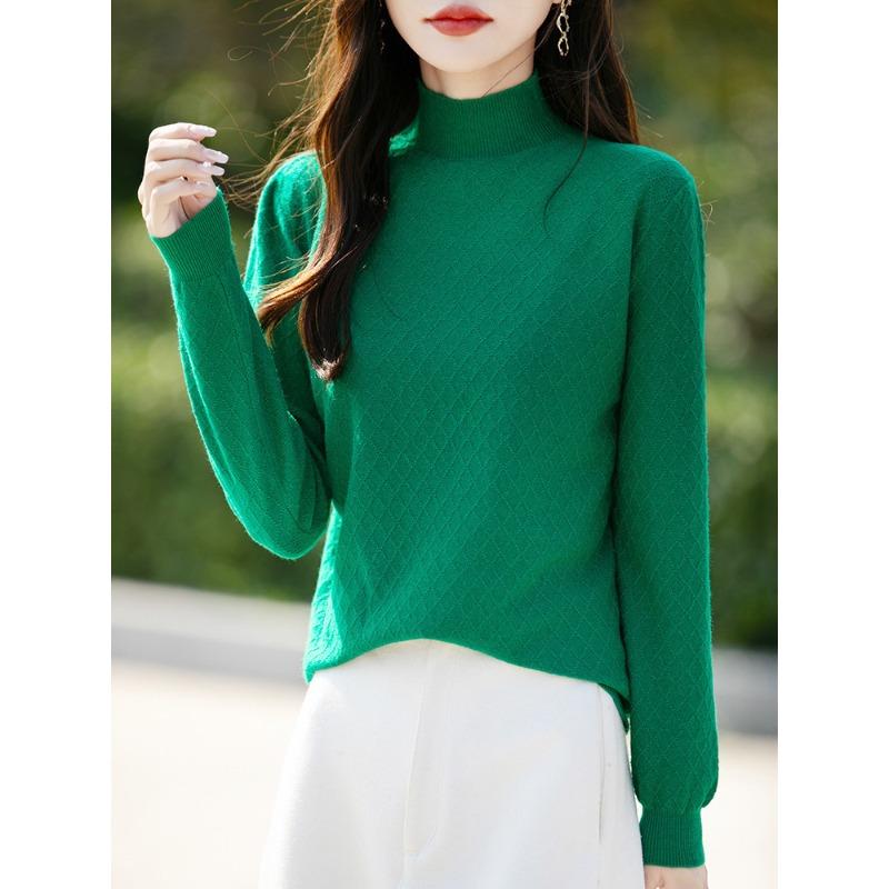 Пуловер с высоким воротом и тонкой рубашкой, женский осенне-зимний свитер, топы, трикотаж