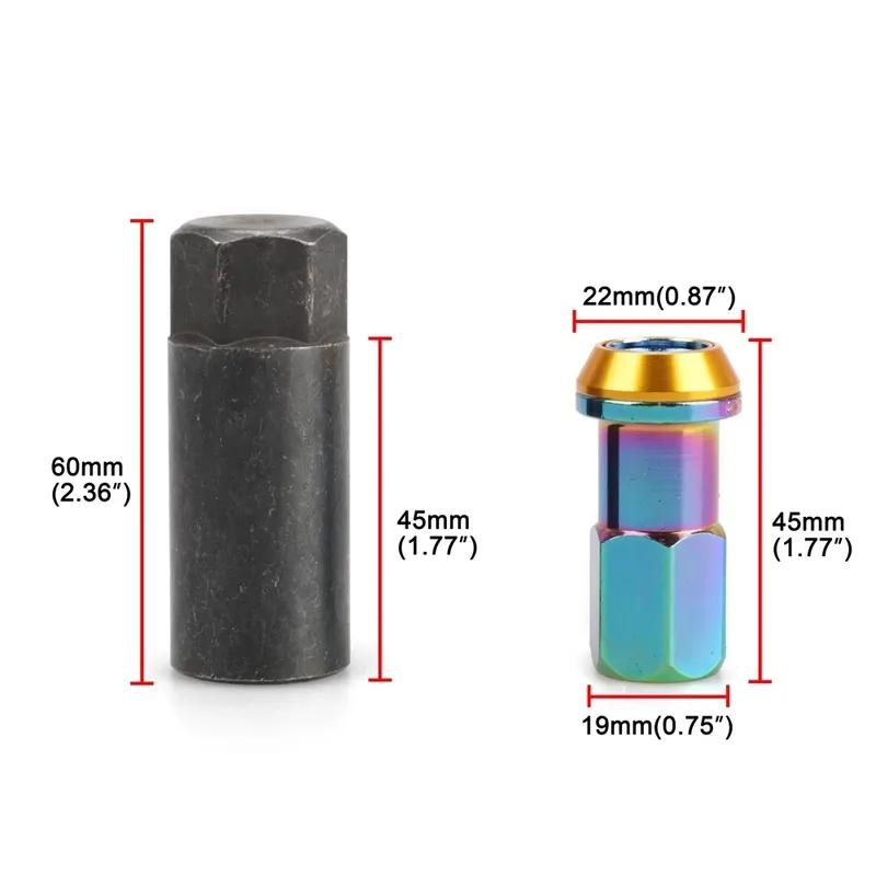 20 ШТ. Гоночные Гайки-Болты R40 - M12x1.25 и M12x1.5 Стальные для Модификации Автомобилей Honda/Ford/Toyota/Chevrolet