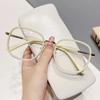 ladies Fashionable Anti Fatigue Reading Glasses Large Frame Anti Blue Light Presbyopia Glasses High Definition Far Sight Eyewear