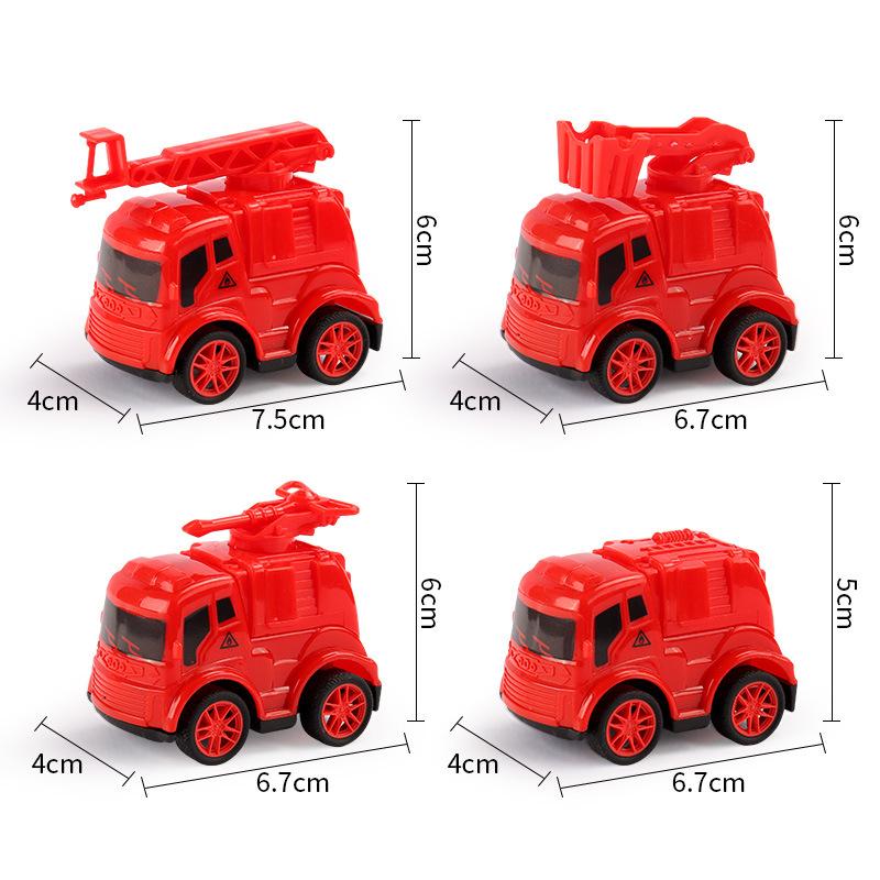 Mini Toys Pull-back Engineering/military/fire Engine vehicles/Sanitation Truck -16pcs