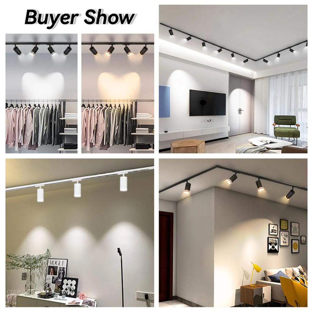 LED Track Lights GU10 Spot Led Ceiling Light Fixture for Clothing Store Shop Home Decro Spotlight Track Lighting Rail Ceil Lamp