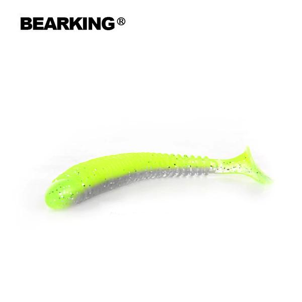 BEARKING Горячая рыболовная приманка, мягкая приманка, профессиональная приманка, 4 дюйма, 6 шт., 10 см/4,8 г, качественные искусственные воблеры для карпа