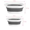 Portable folding basin with hanging holes for easy storage gray color 2PCS