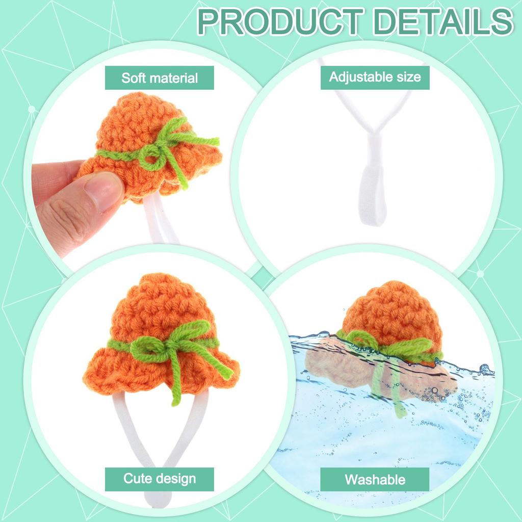 Аксессуары для одежды для вечеринок Мини-шапки для хомяков с регулируемым ремешком Вязаные шапки для морских свинок