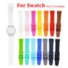 Силиконовый ремешок для часов Swatch 16мм 17мм 19мм 20мм Водонепроницаемый Мягкий Резиновый Ремешок для Часов Наручный Браслет Ремешки