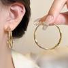 1 пара двухслойных преувеличенных больших сережек-колец для женщин и девочек, простые круглые серьги в стиле темперамент, ювелирные аксессуары, подарки