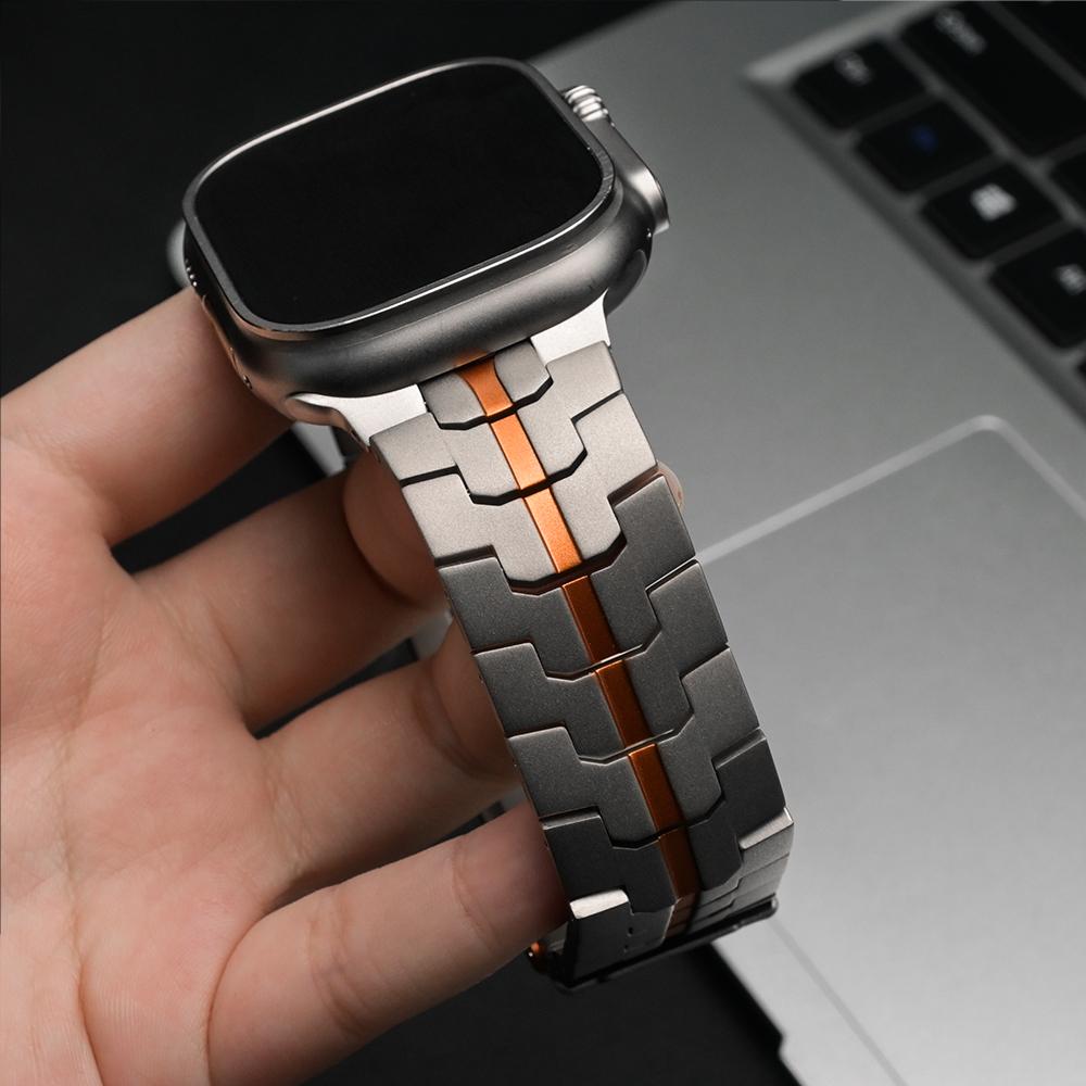 Титановый ремешок для Apple Watch Band 49 мм Ultra 3 2 Роскошный металлический браслет для Iwatch Серии 10 11 46 мм 9 8 7 6 5 SE3 44 мм 45 мм