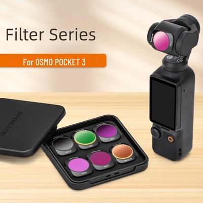 Фильтр Sunnylife OSMO Pocket 3 с магнитной фиксацией, металлический, CPL ND256 ND64/PL.