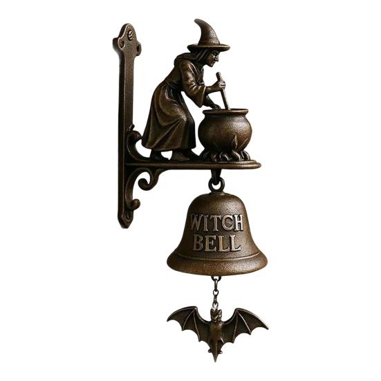 Хэллоуин Ведьма Колокольчик Винтажный Металлический Приветственный Дверной Звонок Колокольчик Лавочника Дом Офис