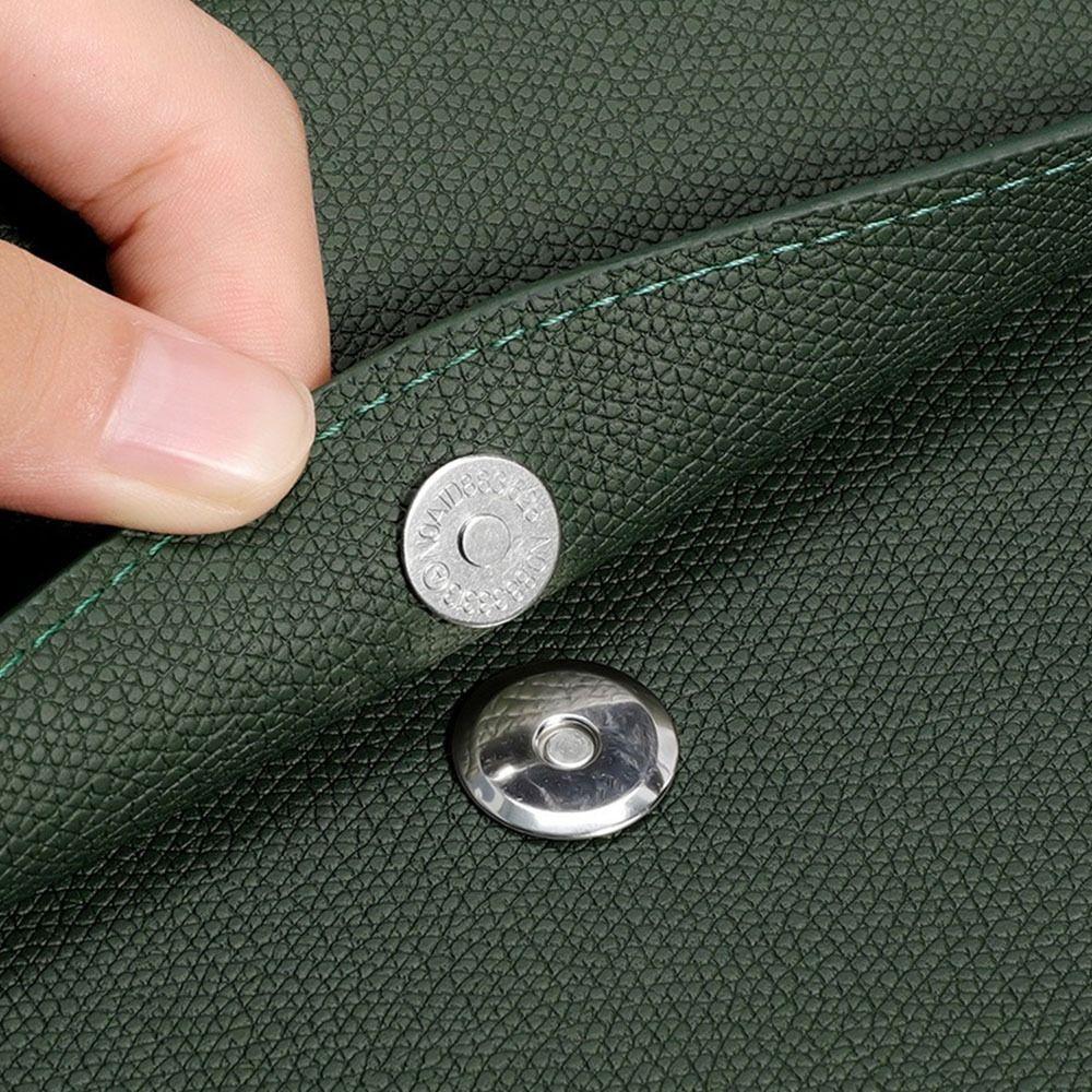 Large Capacity Leather File Folder Leather Briefcase Document Bag  School Office