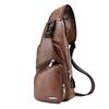 Diagonal bag Water proof Casual PU Men's bag Shoulder bag Chest bag