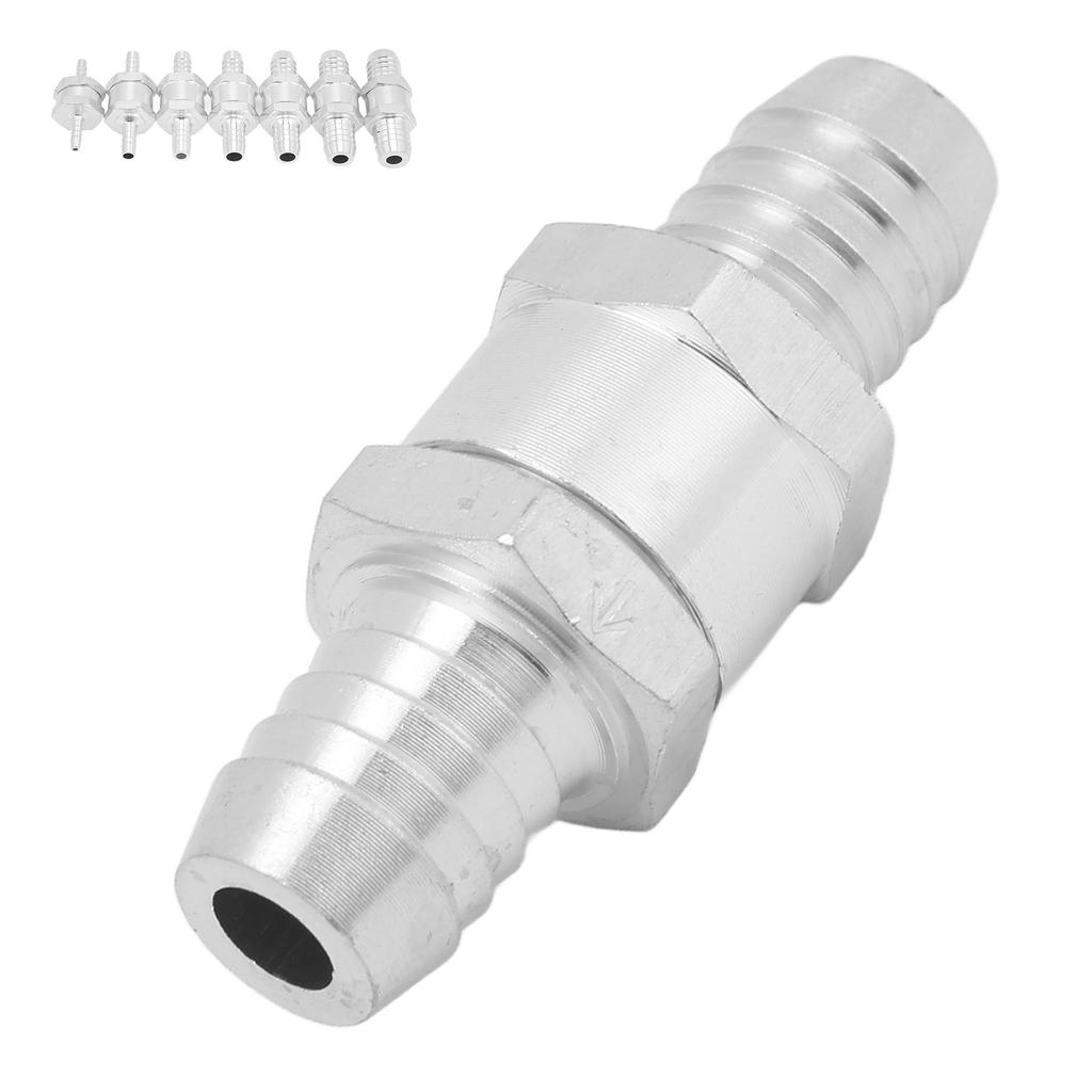 Aluminum Alloy Check Valve Non Return One Way Check Valve Aluminum Alloy Universal for Fuel Gasoline Oil Petrol Diesel Water