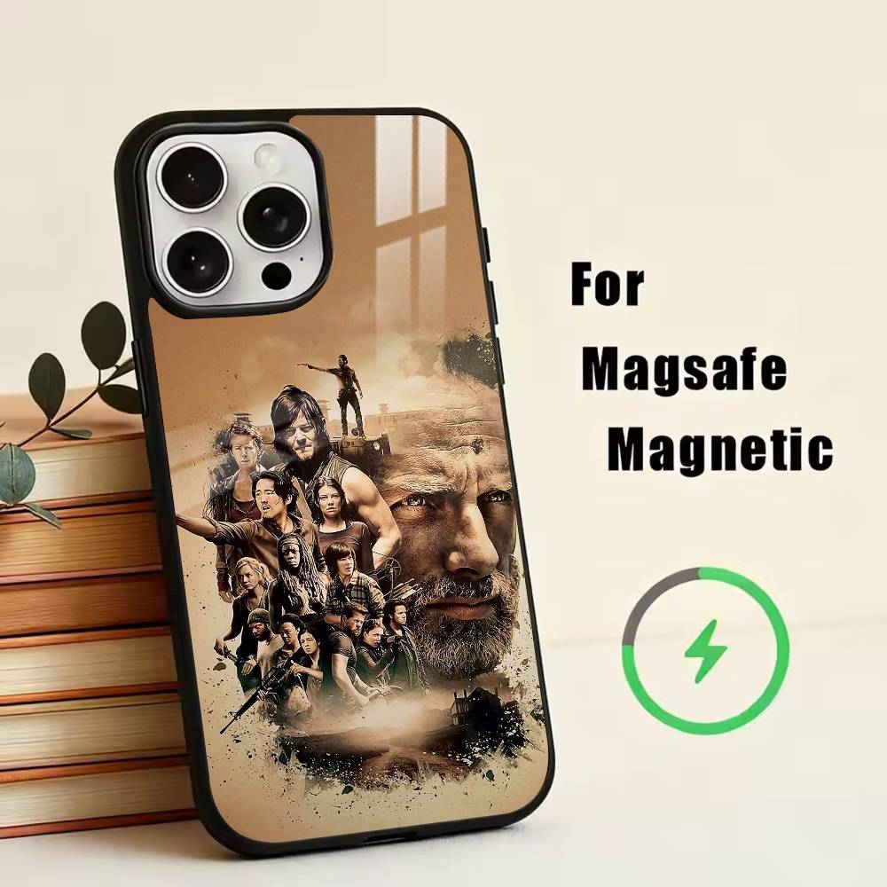 TWD-W-Walking D-Dead Phone Case For iPhone17,16,15,14,13,12,11 Plus,Pro Magnetic For Magsafe Wireless Charging