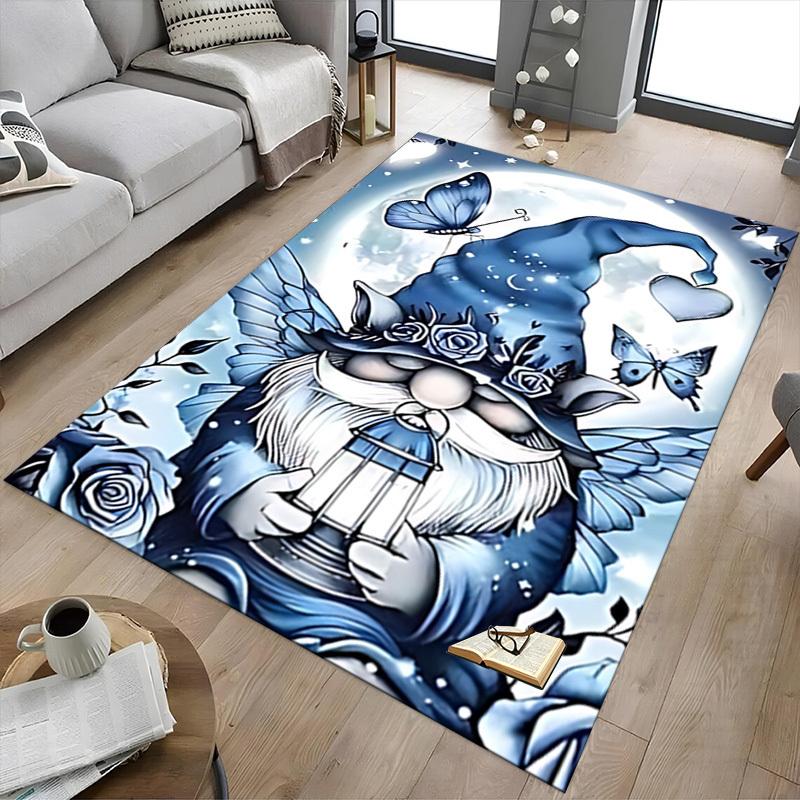 1pc Gnome Butterfly Carpet Anti Slip Polyester Floor Mat for office.Bedroom