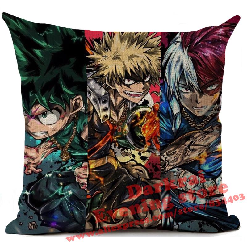 My Hero Academia Cushion Cover Cartoon Anime Throw Pillows Living Room Sofa Home Decoration Pillowcase