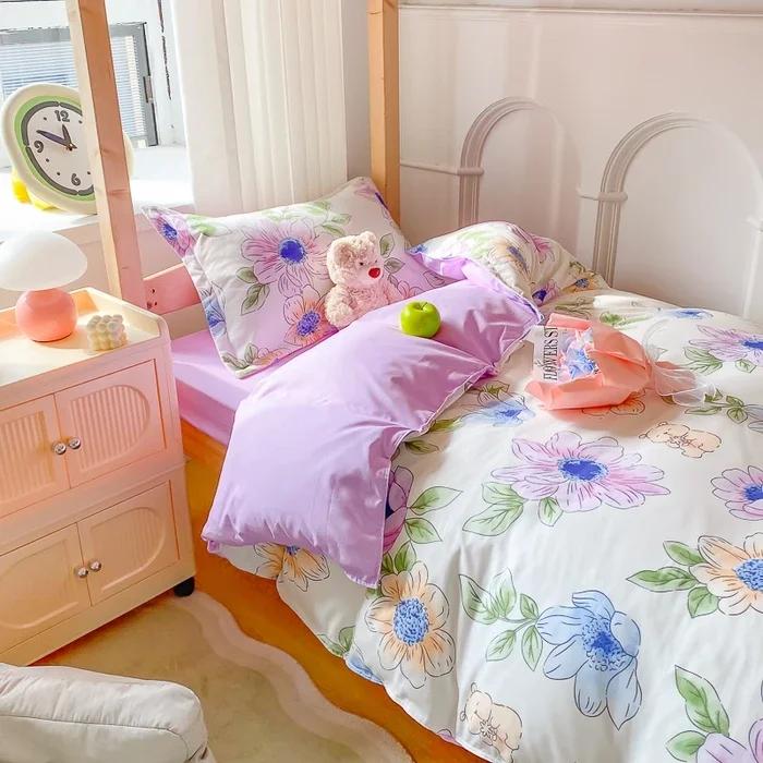 Растение кашемир студенческое общежитие трехкомпонентный постельный комплект односпальный двуспальный бытовой простыня пододеяльник популярный