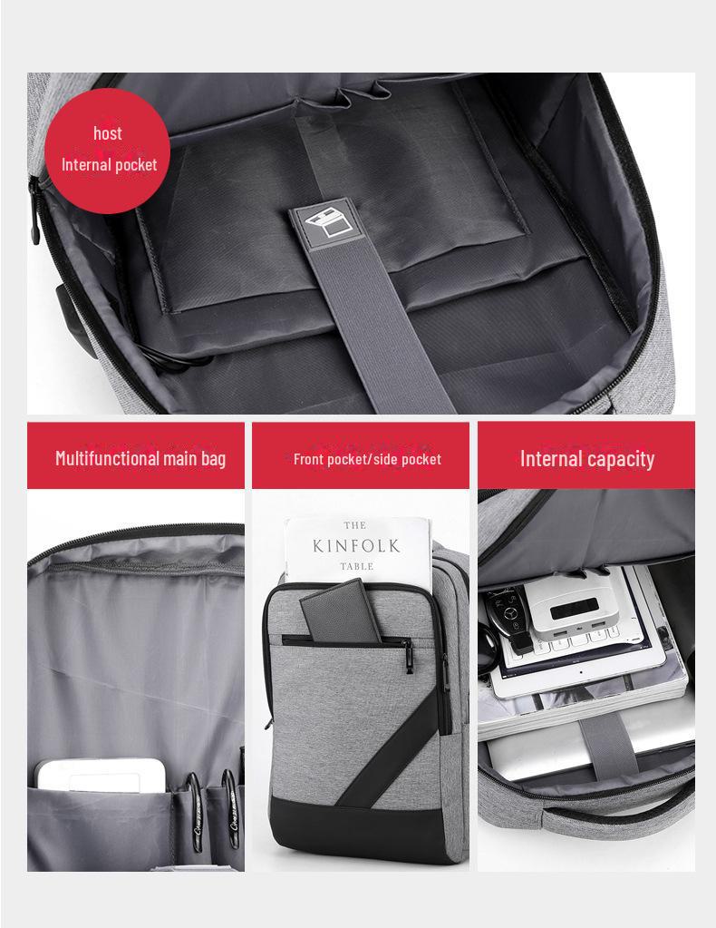 High-End Men's Waterproof Travel Backpack with Laptop Compartment – Large Capacity Business & School Bag