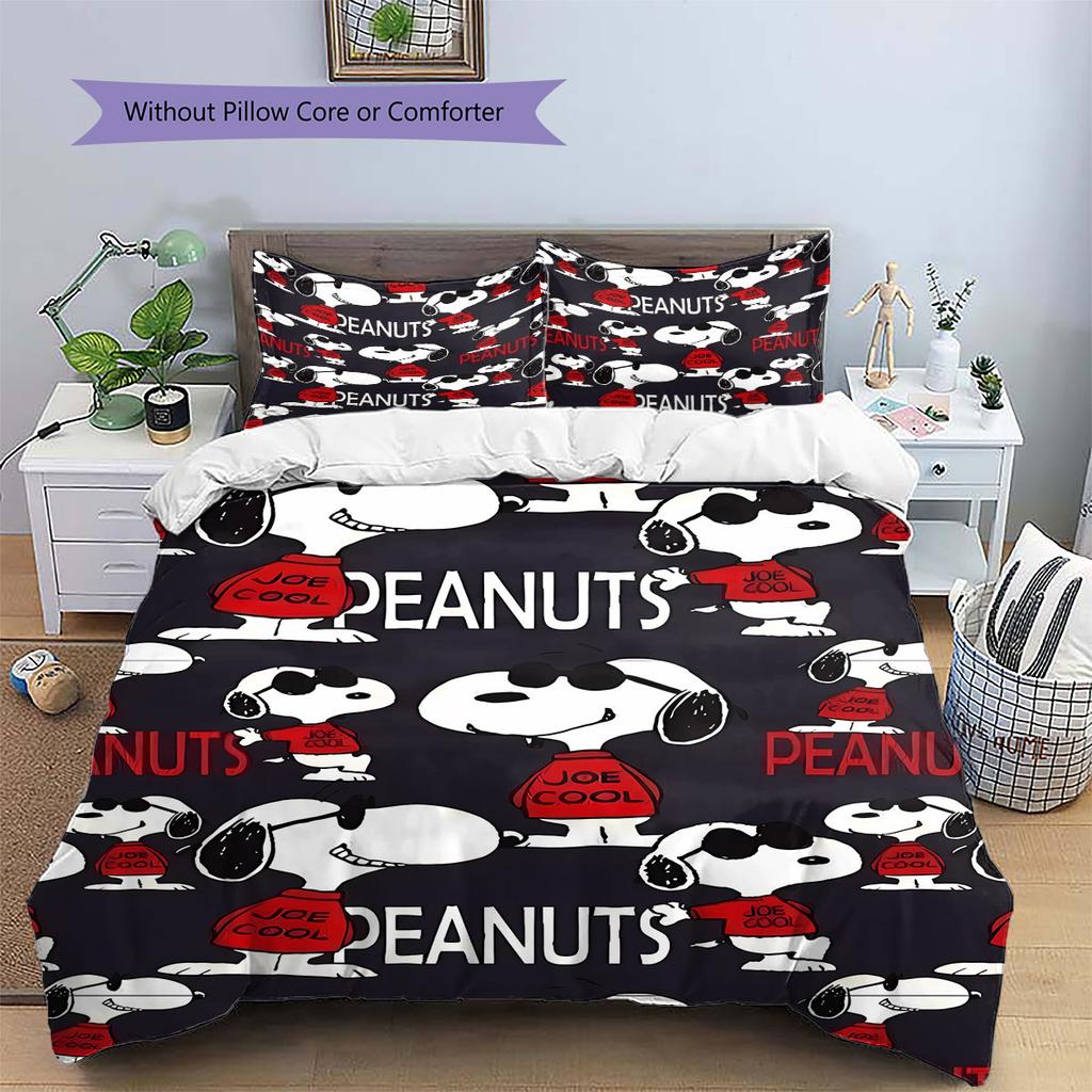 Snoopy Sitting and Counting Money – A Comfortable and Warm Bedding Set, The Perfect Choice To Decorate Your Bedroom.