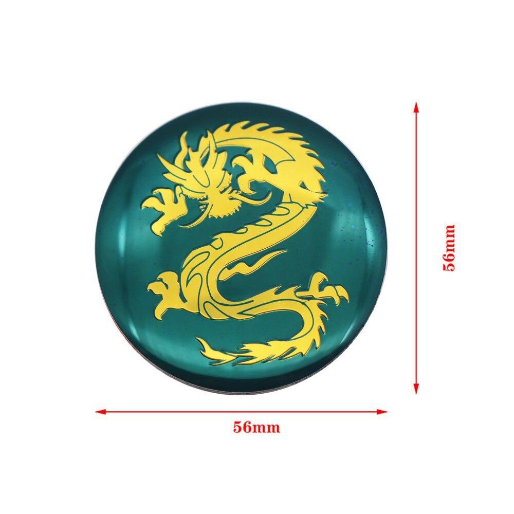 4 шт./лот 56 мм колпак ступицы колеса автомобиля Dragon, наклейка, алюминиевая крышка центра колеса, эмблема, наклейки