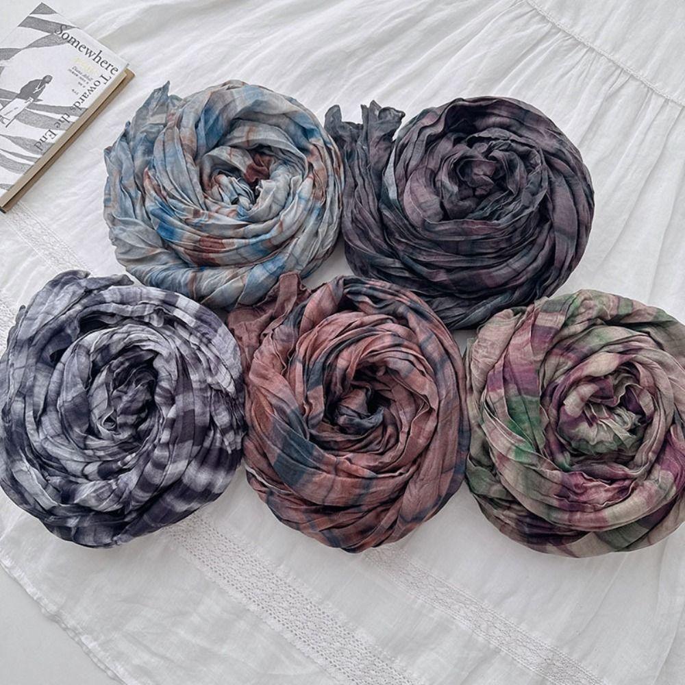 Folded Warm Scarf Cotton Neckerchief New Silk Scarf Autumn Winter