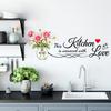 Простые английские слова о любви Наклейка на кухню Может быть снята как съемное украшение для стен спальни и кухни.