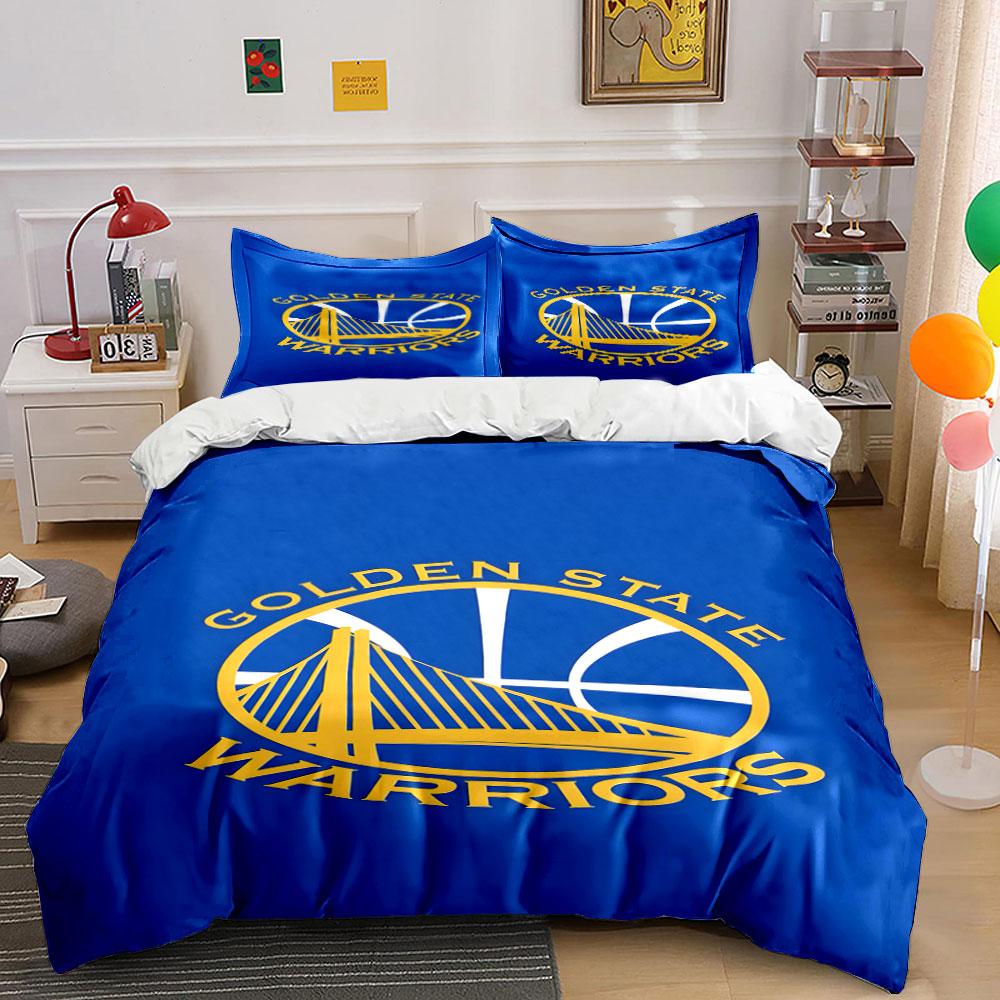Golden State Warriors logo. Bedding sets Duvet cover sets Duvet covers Pillowcases(1*Duvet Cover 2*Pillowcases without duvet insert)