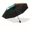 Rugrats Dino Automatic Open Umbrella Compact Foldable Design, Durable Fabric for Casual Travel Companion for Outdoor a0822044