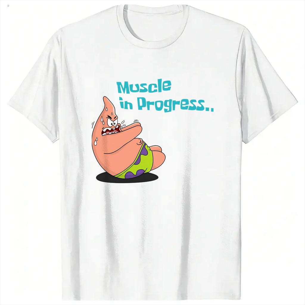 Patrick Star Muscled gym TShirts Unisex Awesome Pure Cotton Tee Shirt Crewneck Short Sleeve T Shirt Birthday Present Clothes