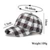 Осенне-зимняя новая шерстяная бейсболка в клетку