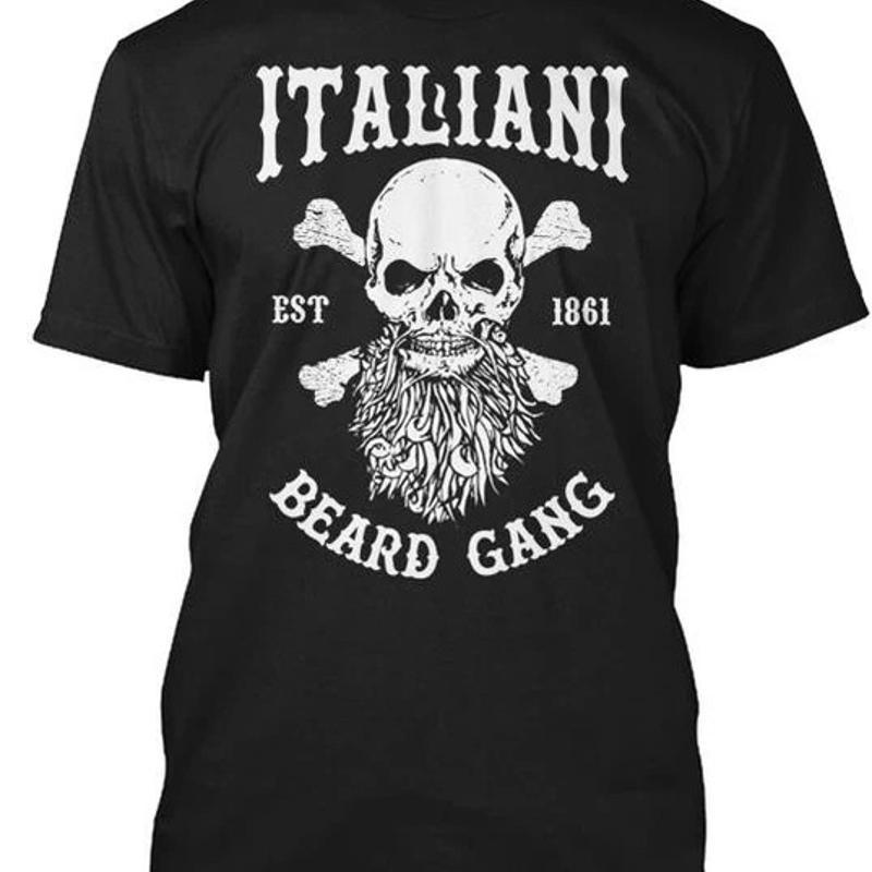 Italy Beard Gang Size Premium T Shirt M 2xl