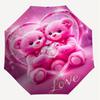 1pc Teddy Bears Love Automatic Open/Close Umbrella Compact Folding Umbrella with 8-Rib Shaft for Women/Men, Elegant Birthday1328S