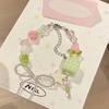 Delicate Bowknot Accent Pearl Bracelet Soft Pastel Design Lightweight Comfort Fit Adjustable Chain For Daily Wear