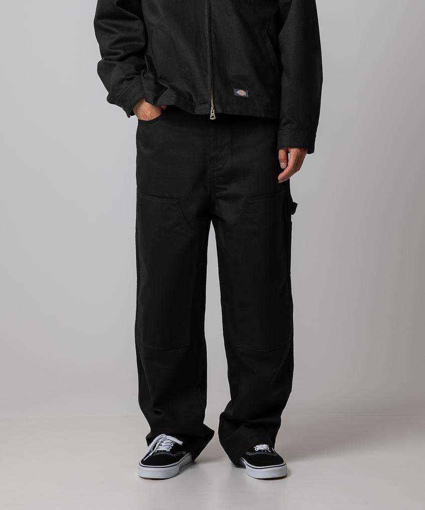 Dickies Рабочие брюки из саржи с двойными коленями для плотника Черные