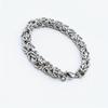 Men's Silver Bracelet 21 cm Braided Massive Weave Surgical Steel