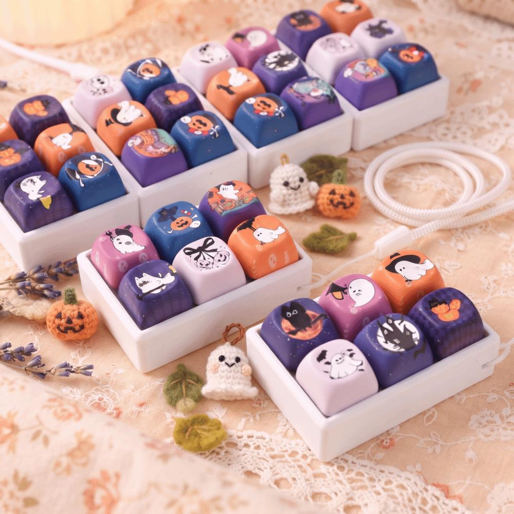 Creative Design Fidget Clicker Keychain Cute Shape Finger Keyboard Pendant  Daily Use