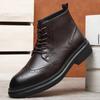 Новое поступление мужская обувь броги в британском стиле мужские ботильоны новый тренд повседневные мотоциклетные ботинки формальные деловые туфли