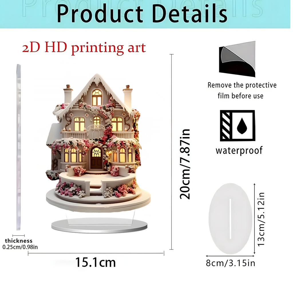 Holiday Decoration High Quality Teapot Ornament Christmas Ornament Portable Acrylic Ornament For Office Office Decoration Family