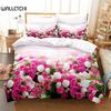 Красивые цветы Постельное белье Пододеяльник Комплект 3D постельных принадлежностей Цифровая печать Постельное белье Queen Size Постельные комплекты Модный дизайн