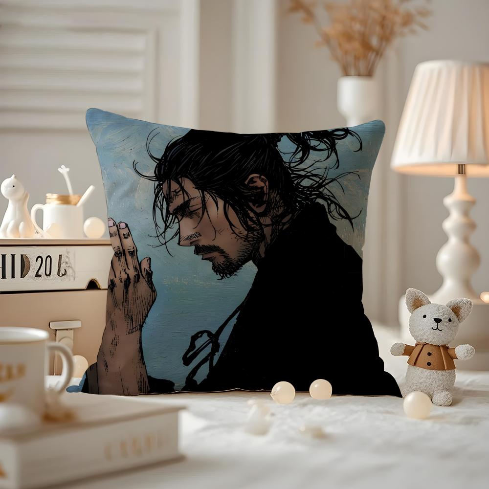 Чехол на подушку с принтом из аниме Vagabond-S, наволочка для подушки на диван в гостиной и декор спальни
