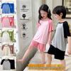 Modal Summer Pajamas: Ice Silk Short-Sleeve Set for Boys and Girls