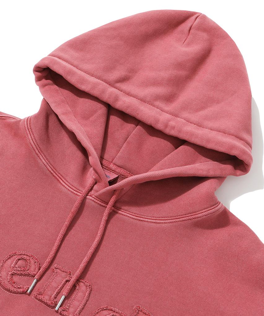 [M~4XL] Худи с пигментным логотипом Arch_Розовый